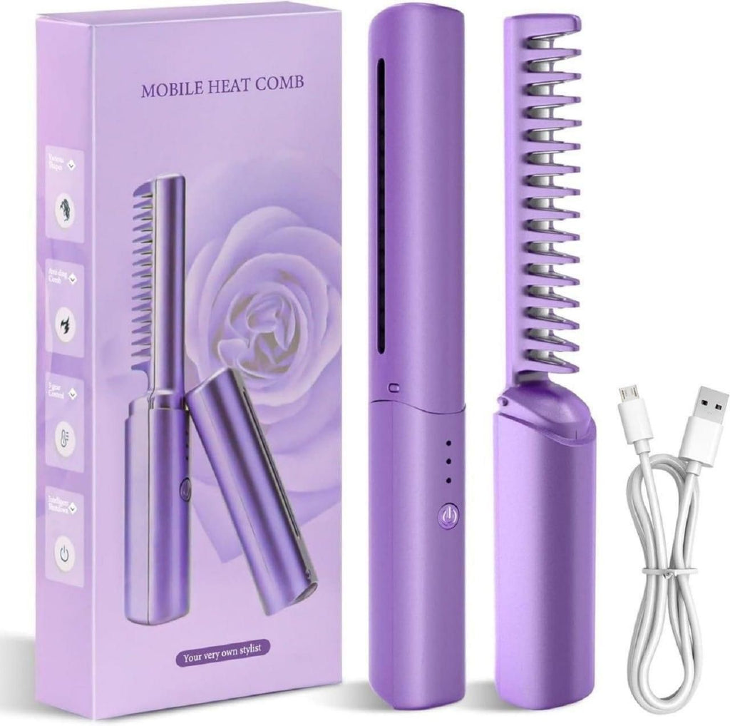 VITALONIX Portable Mini Hair Straightener Comb