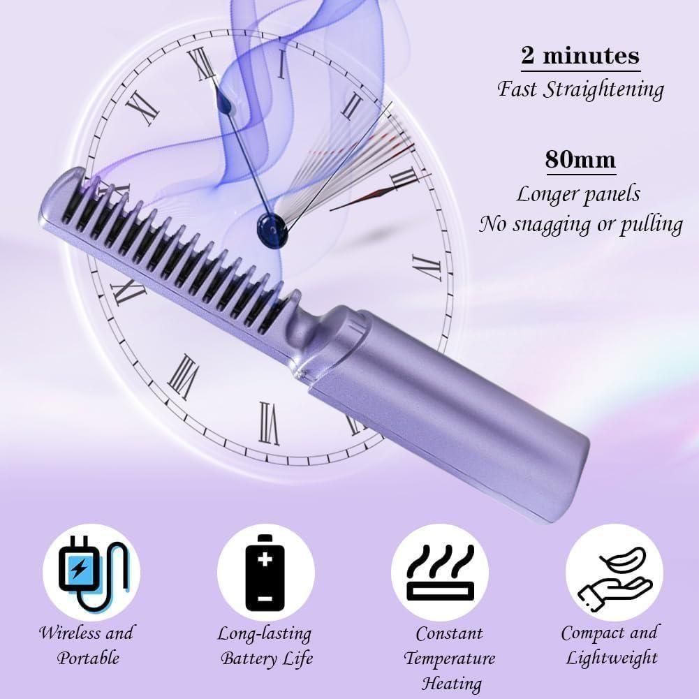 VITALONIX Portable Mini Hair Straightener Comb